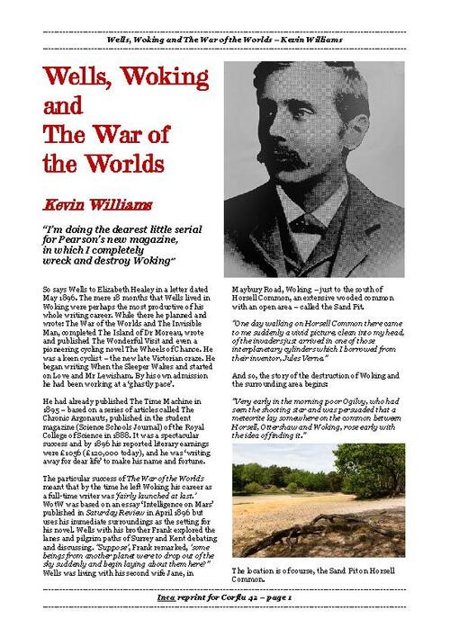 Wells, Woking and the War of the Worlds